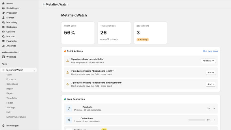 MetaFieldWatch is live: onze eerste Shopify app is nu beschikbaar